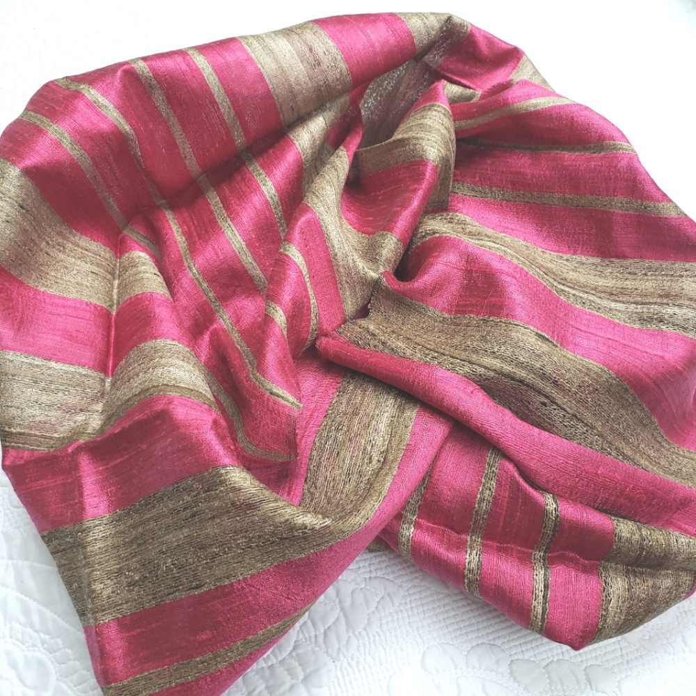 100% Raw Silk Scarf/Shawl.
